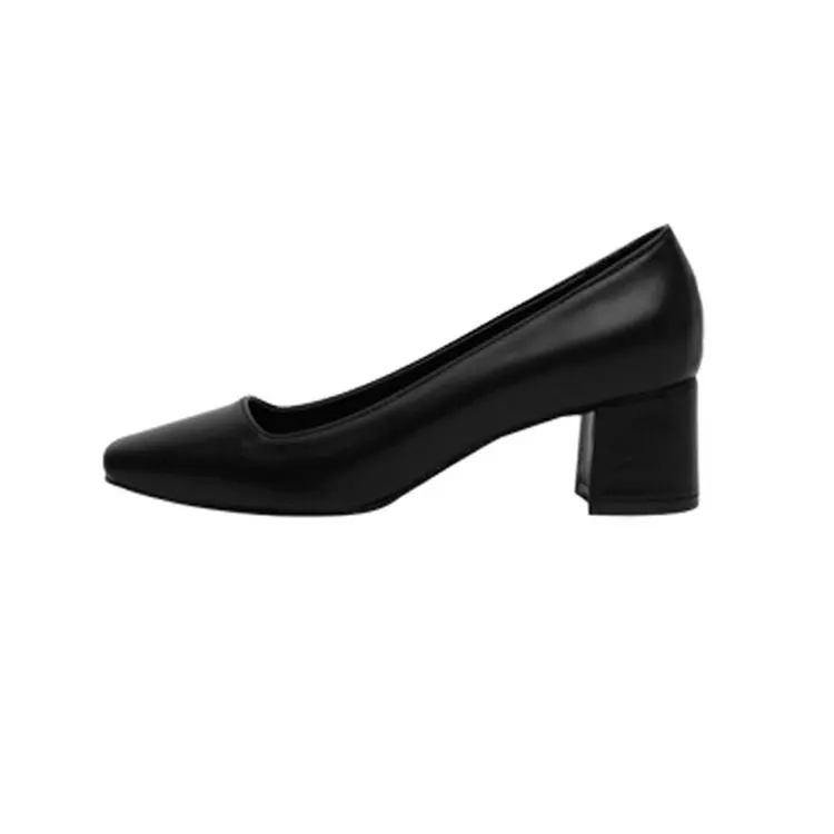 

Spring and Autumn Leather Shoes with Round Head and Thick Heel Ladies High Heels Women Shoes Woman Pumps 2019 New