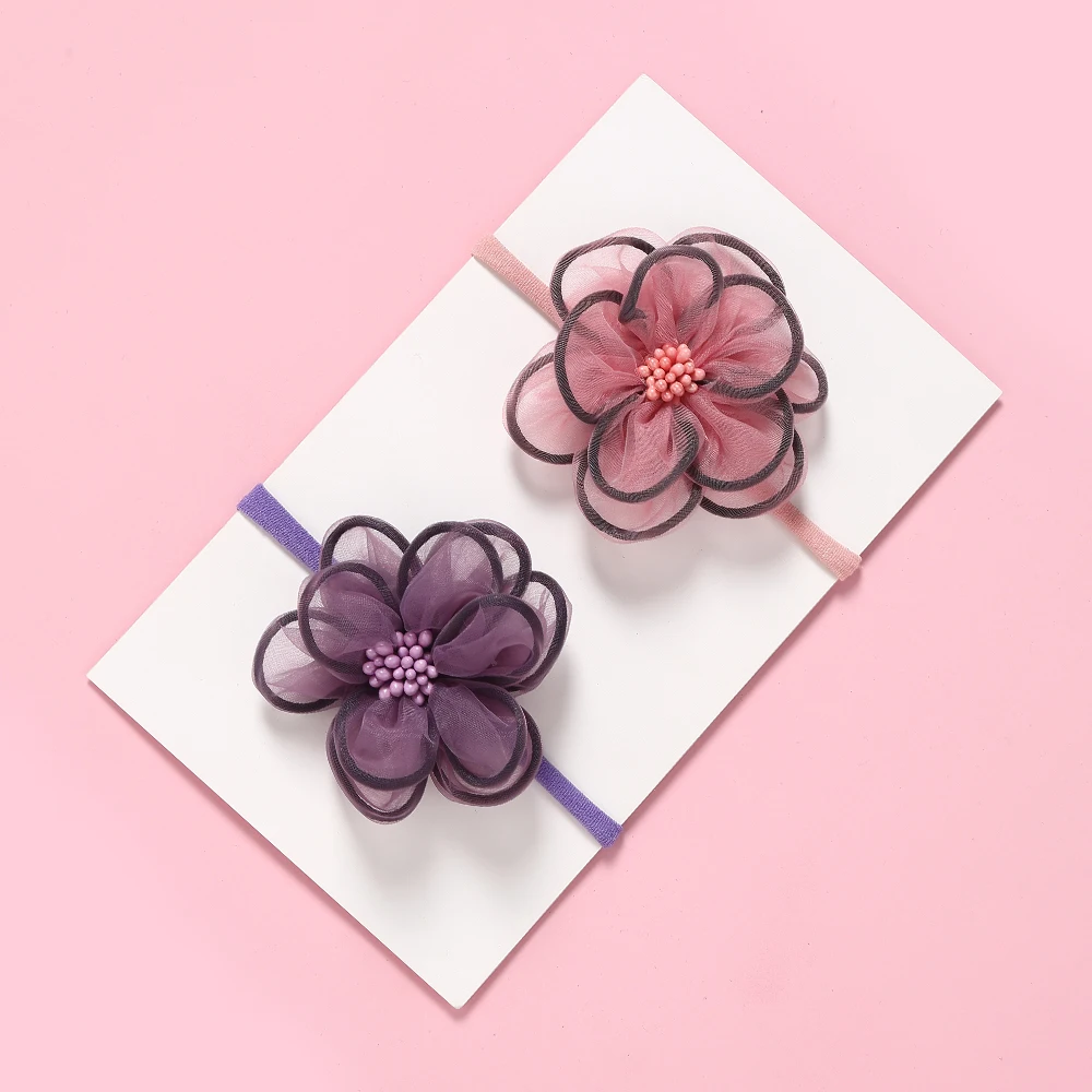 Повязки на голову для девочек 2 шт./лот нейлоновые аксессуары волос будущей мамы