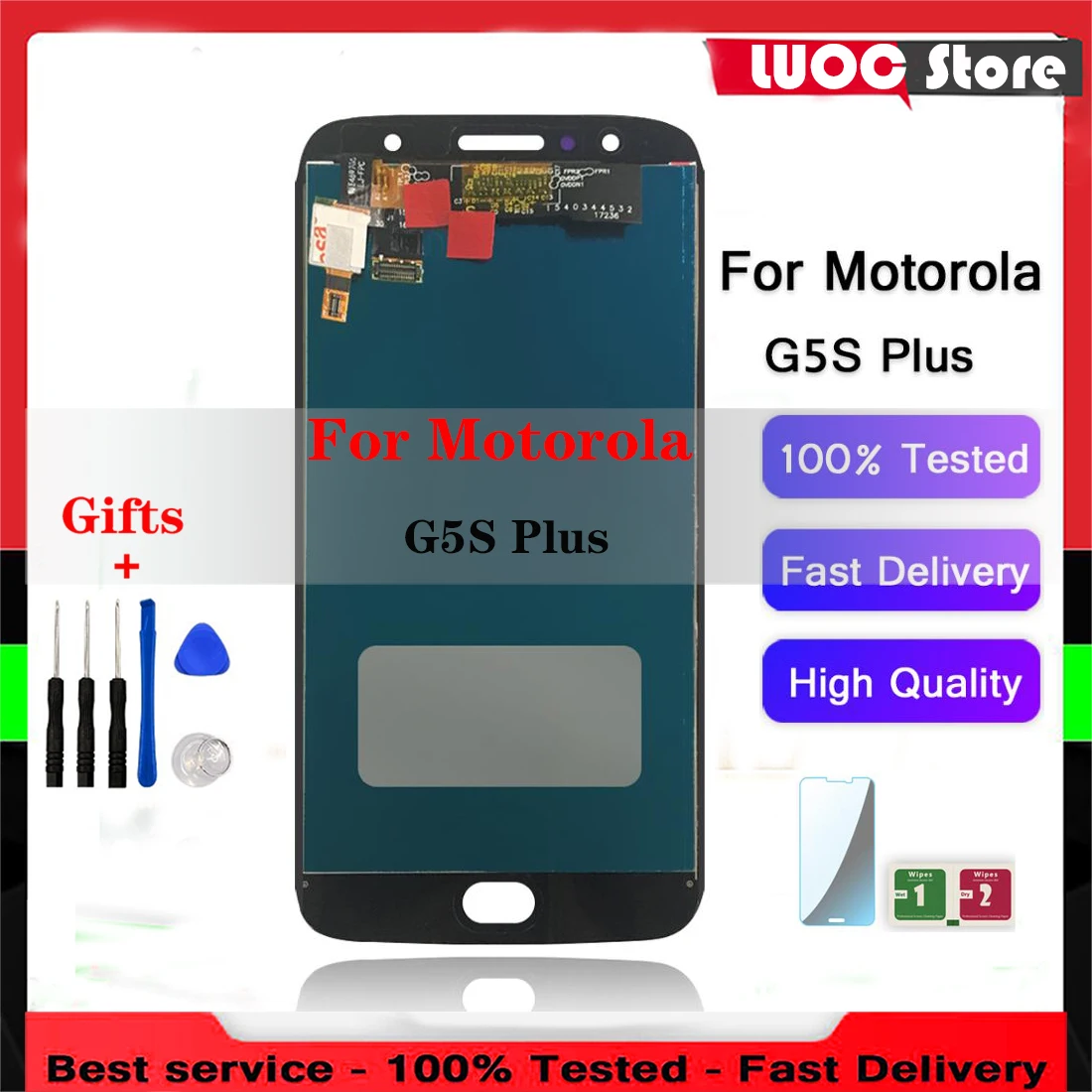 

HighQuality Super LCD Display For Motorola MOTO G5s plus XT1802 XT1803 XT1805 XT1806 Touch Screen Digitizer Glass Assembly Parts