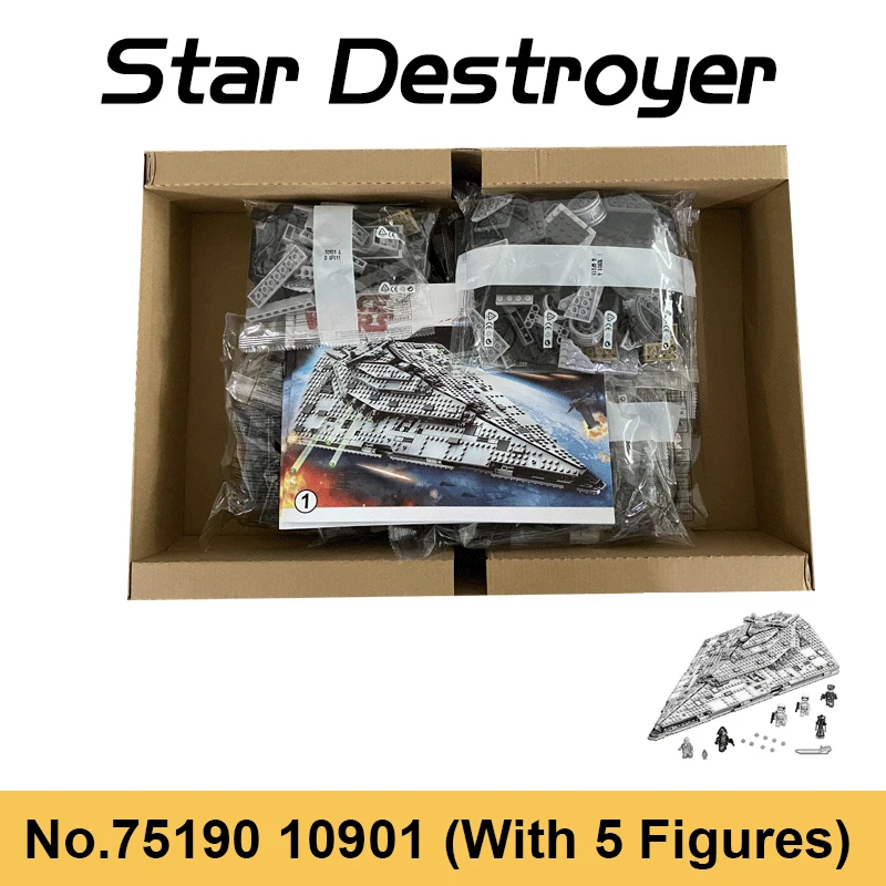 

1457pcs First Order Imperial Star Destroyer Spaceship Compatible With 75190 Building Blocks Bricks Toys For Children's Boy Gifts