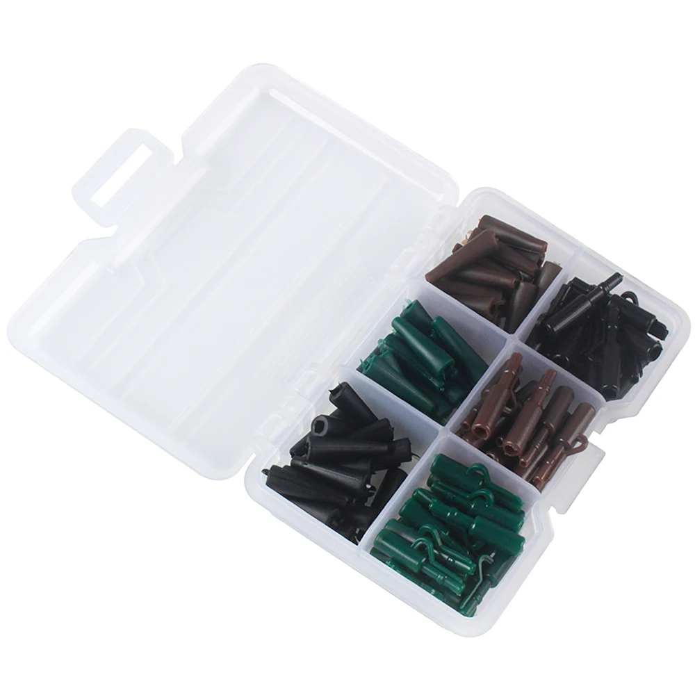 120 шт. рыболовные защелкивающиеся зажимы и хвостовый резиновый соединитель