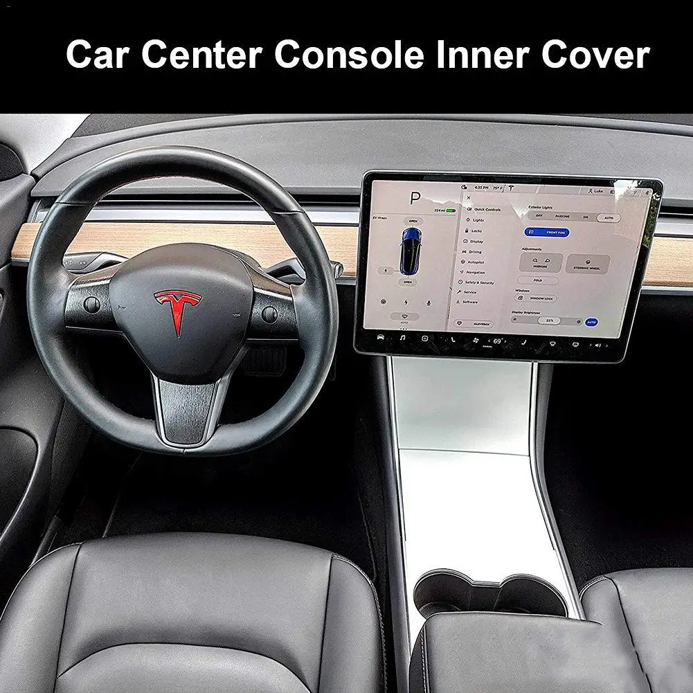 3 шт./компл. чехол для подстаканника Tesla Model 3|Наклейки салона авто| |