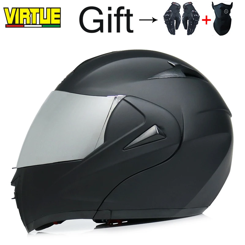 Мотоциклетный шлем с откидной крышкой система двойного козырька на все лицо