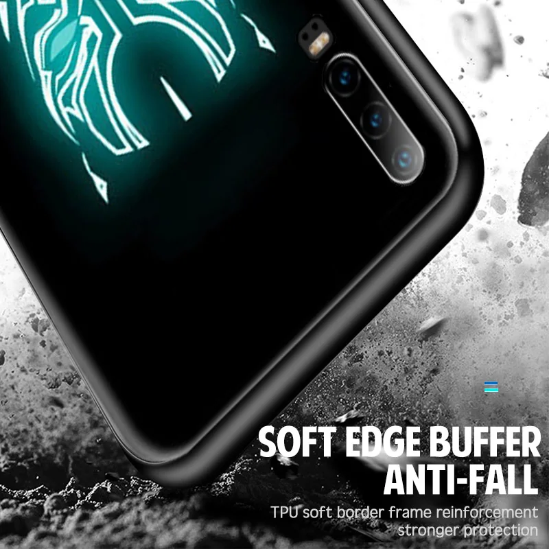Marvel Мстители светящийся чехол из закаленного стекла для huawei P30 Pro Mate20 pro Coque Бэтмен
