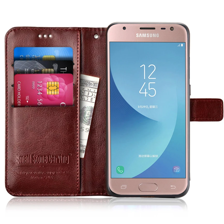 Чехол для Samsung Galaxy J3 2017 чехол из искусственной кожи силиконовый телефона J330F J330