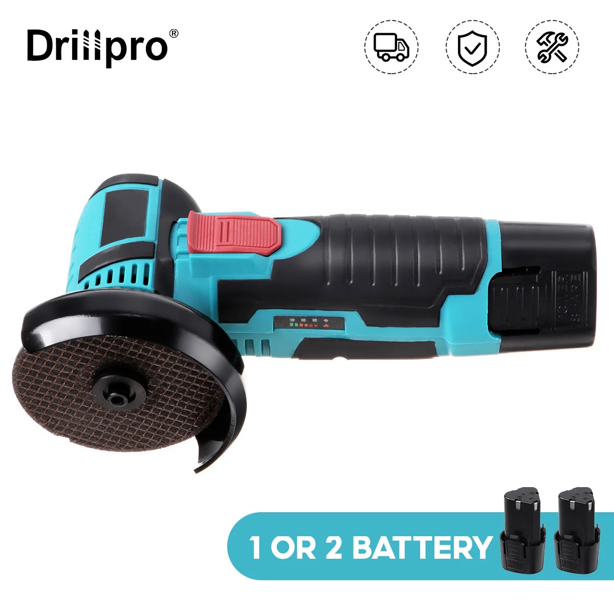 

Машинка шлифовальная угловая Drillpro, 12 В, 500 Вт, с аккумуляторами 1/2