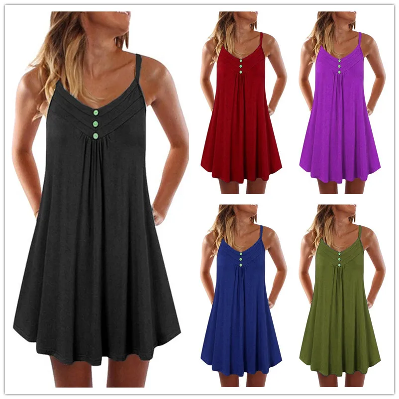 Платье женское повседневное с открытыми плечами свободный пляжный