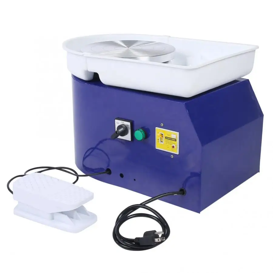 M&aacute;quina El&eacute;ctrica de rueda de cer&aacute;mica sin escobillas para estudiantes y aficionados, rueda de Arte de arcilla, 350W, 24cm-3