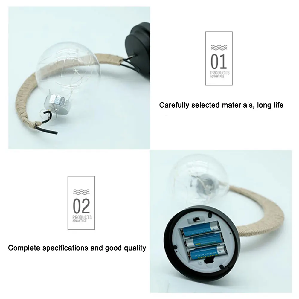 

Rattan Night Light Battery Night Lamp LED Moon Lamp Children Bedroom Livingroom Desk Warm White Lamp Home Decoration Suppiles