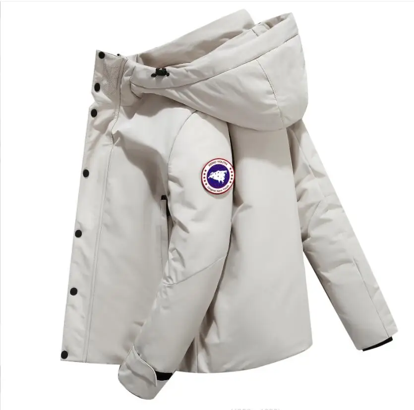 Мужская зимняя куртка, модная новинка, зимняя пуховая куртка средней длины, зимняя куртка с капюшоном, зимние куртки