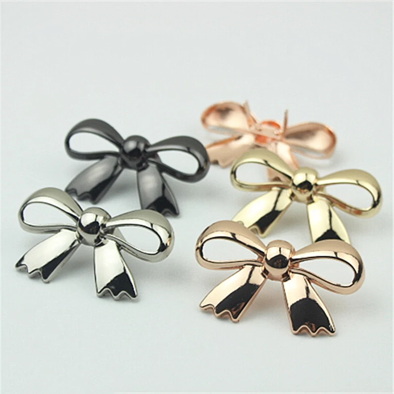 

2pcs Metal Bowknot Buckle New Style Fashion Shoes Clip Clasp for DIY Handbag Bag Garments Hardware Closure Bag Parts Accessories
