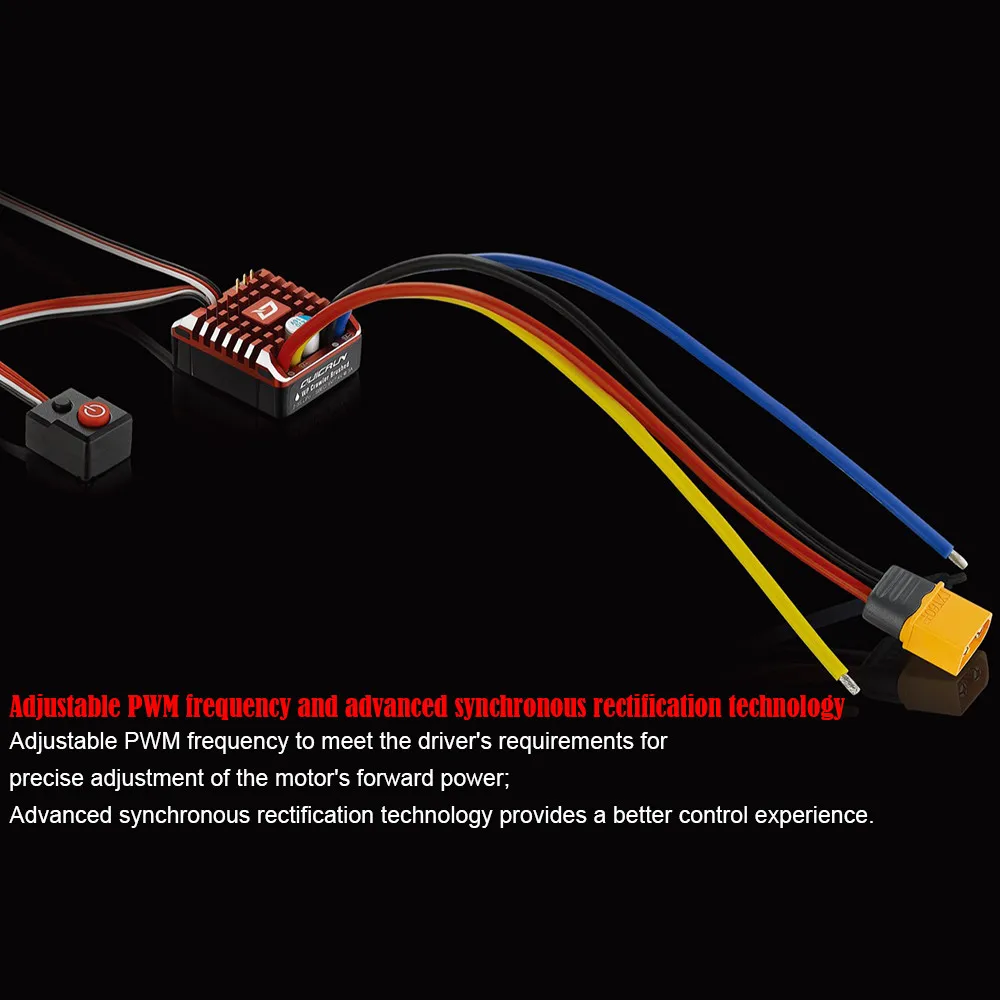 Водонепроницаемая матовая карточка Hobbywing quirun 1080 80A ESC + программа для гусеничных