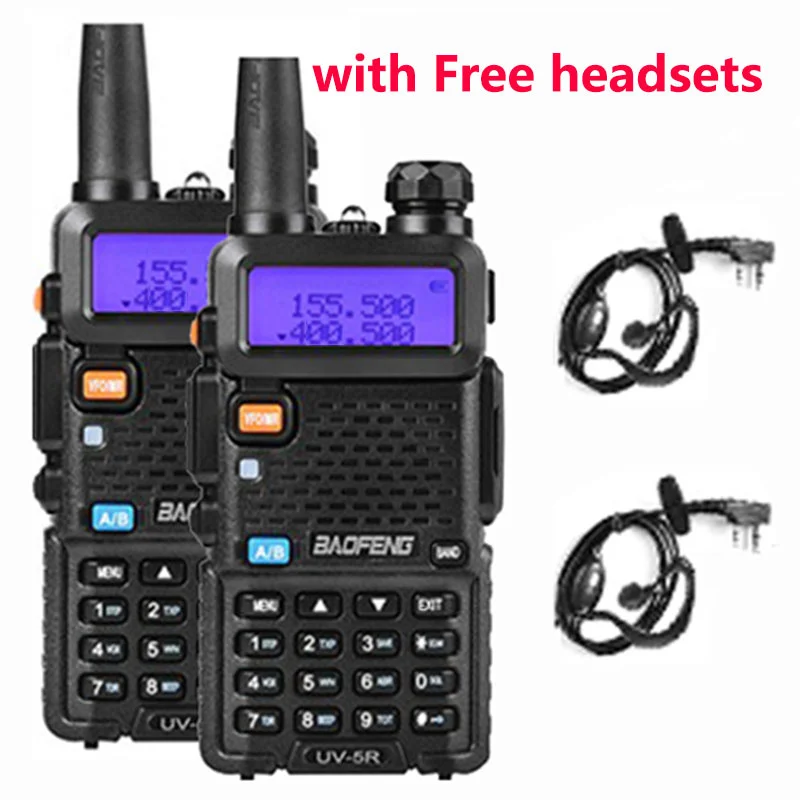 

Портативная рация Baofeng с двойным диапазоном Uhf, радиопередатчик Hf, 2 uds., Uv5r, Uv 5r, para 136-174 МГц y 400-520 МГц, Uhf Vhf