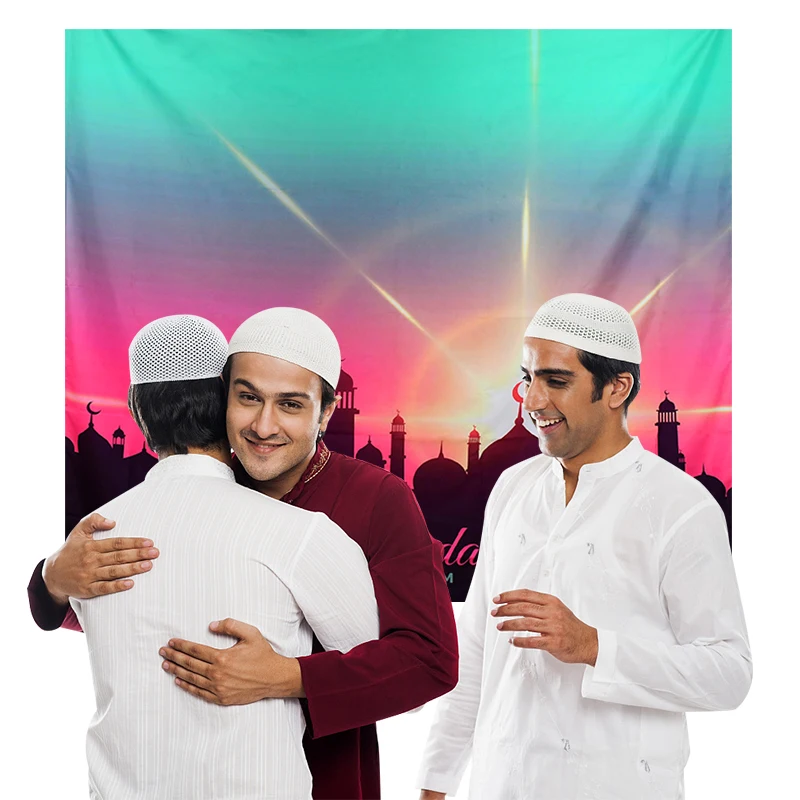 1 шт. ИД Мубарак Рамадан гобелен скатерть исламский Печатный фон настенное