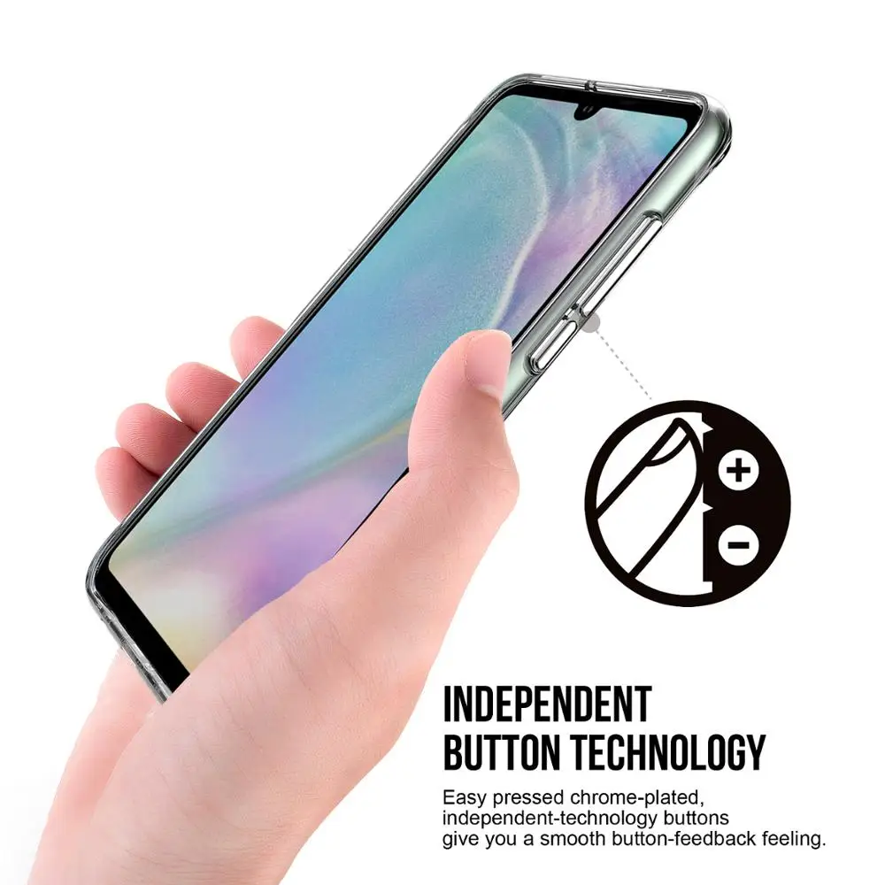 Прозрачный чехол Hanven для телефона Huawei P30 Lite TPU + PC | Мобильные телефоны и аксессуары