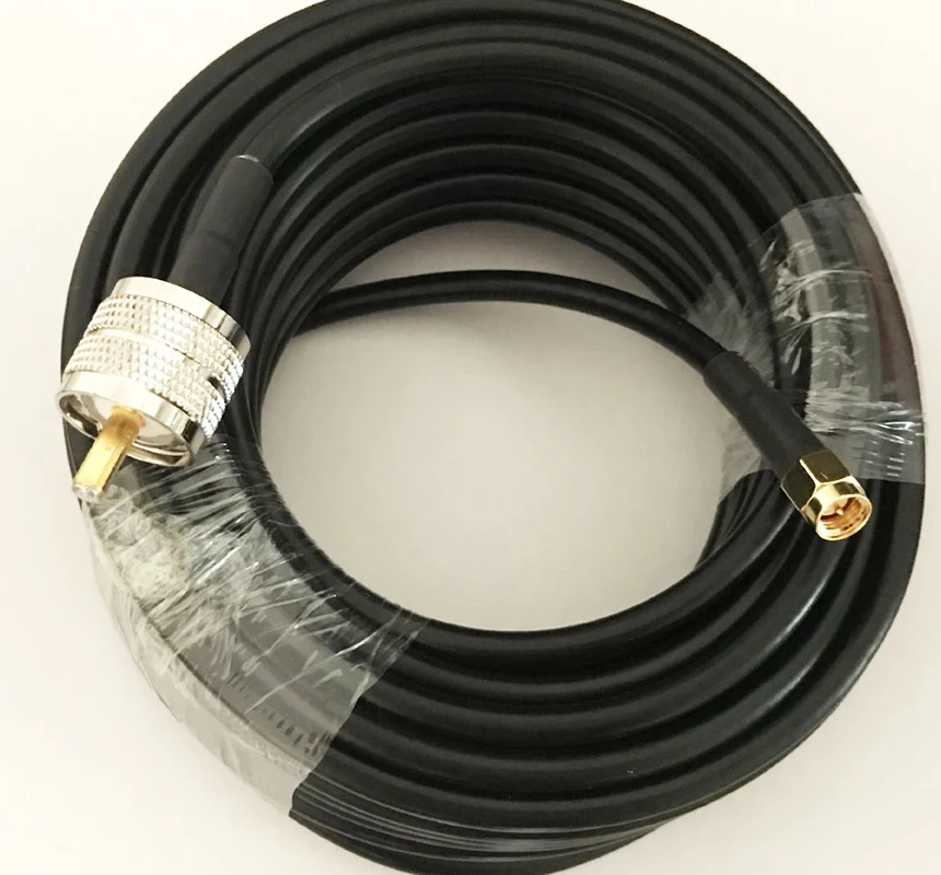 1 м 5 м 10 м 20 м 50-3 RG58 коаксиальный кабель SMA штекер pl259 UHF мужской Разъем RF Кабель-адаптер 50 Ом