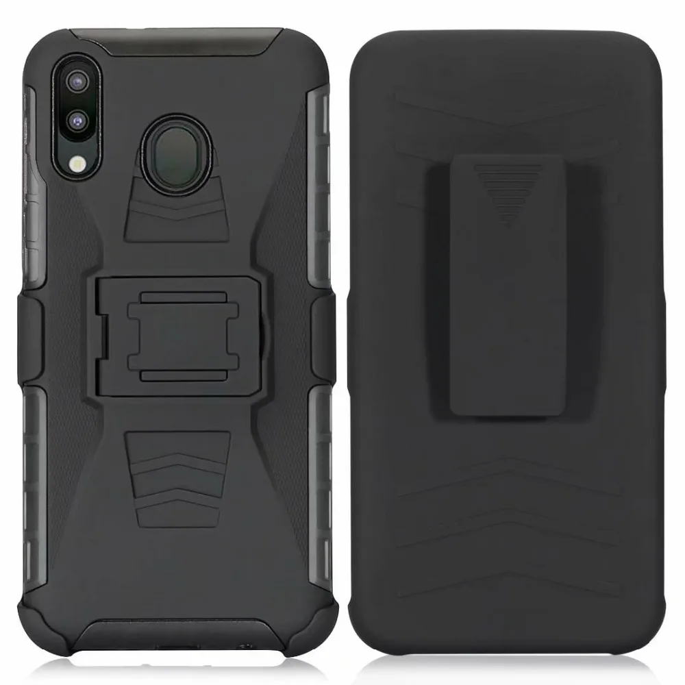 Ударопрочный жесткий чехол-подставка с зажимом для ремня для Xiaomi Redmi Note 7