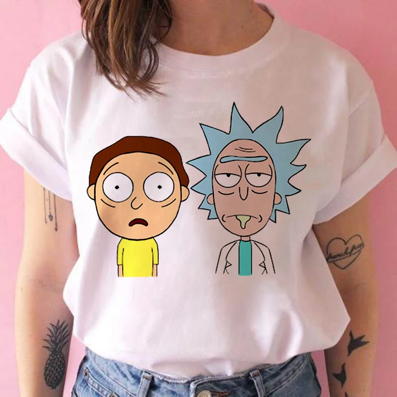 

New summer 2021 Kaouai cartoon Women's T-shirt pickel funny Couple fashion loose short sleeves cartoon print Graphic female tops