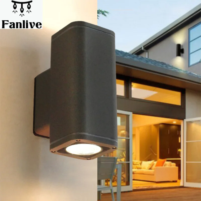 

10pcs AC85-265v Modern Cob Balcony Shell Both Head Outdoors Waterproof Courtyard Lamp Concise Corridor Originality Wall