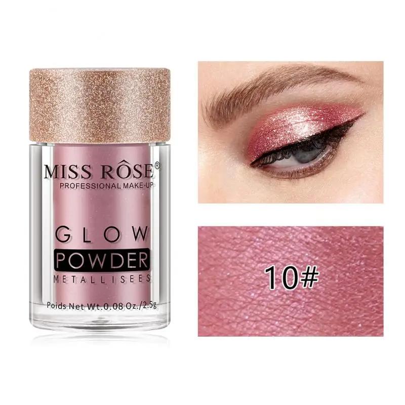 MISS ROSE 1 шт. новые мерцающие тени для век Пудра макияжа водостойкие Сияющие 3D