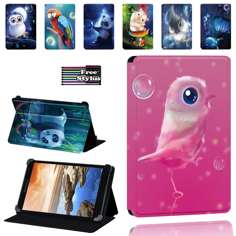 

Tablet Case Universal for Lenovo Tab 7" 8" 10" Thinkpad - Ultrathin Animal Series Cute Pattern Tablet Stand Cover Case