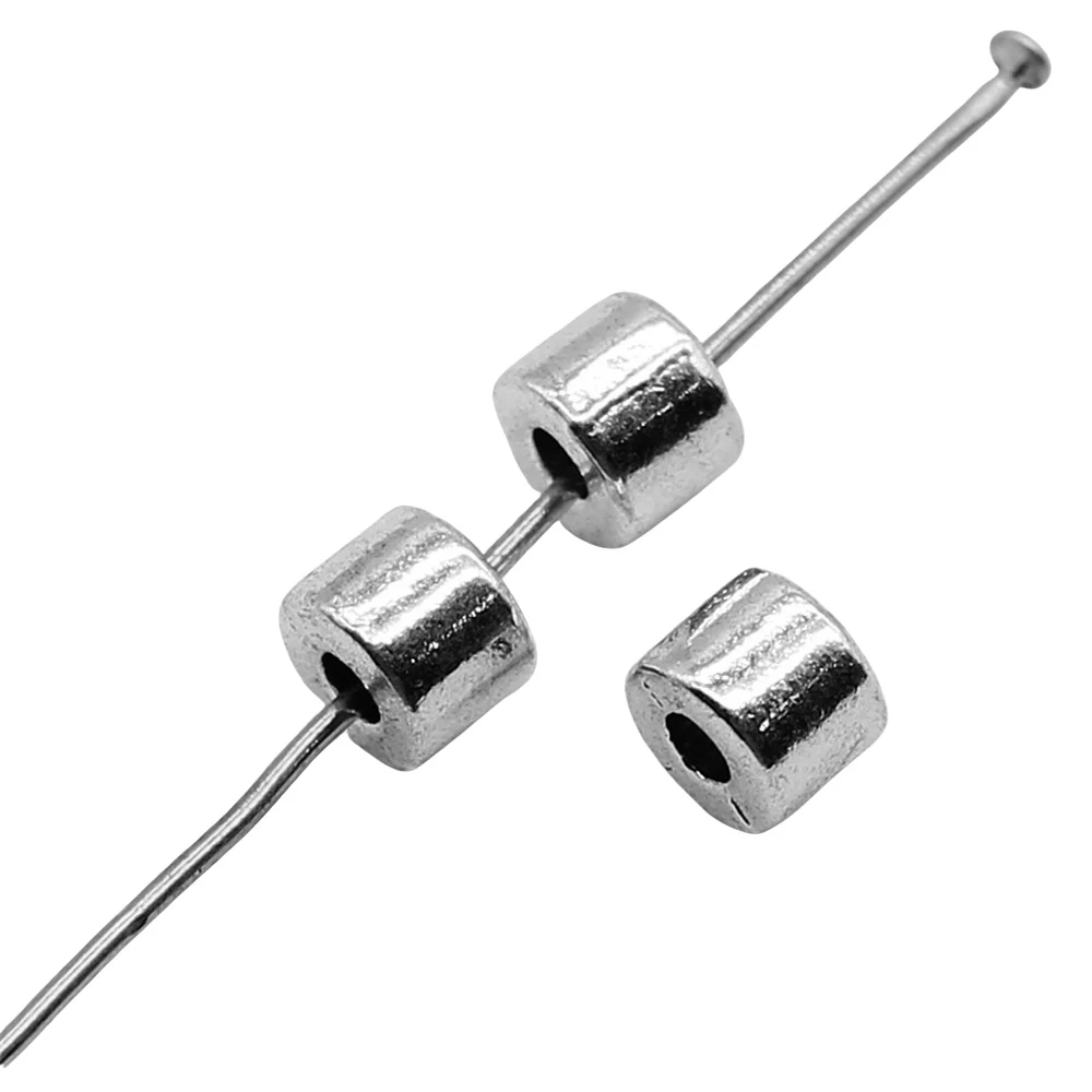 

WYSIWYG 20pcs Spacer Beads Charms Jewelry Accessories Antique Silver Color 5x6mm For Jewelry Making