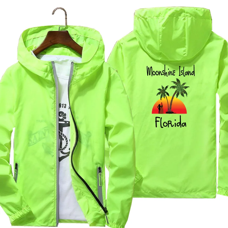 

Custom Men Women Moonshine Island Florida Jacket Camping Hunting Clothes Outdoor Sports Coats Anti UV Windbreaker
