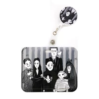 funny horror movie characters card holder women men business lanyards badge card case lanyards id name card holder bags