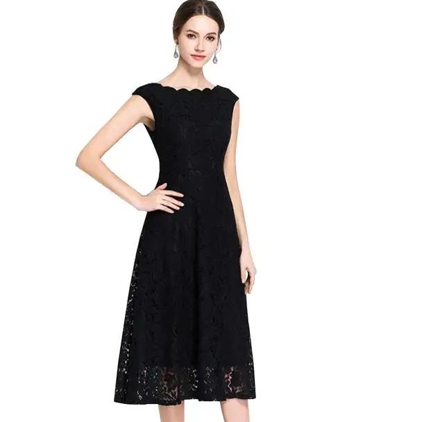 2020 летнее кружевное платье высокого качества с вырезами тонкое без рукавов для