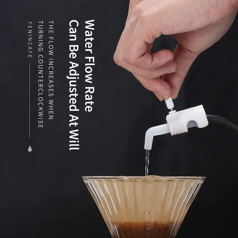 

Gooseneck Drip Kettle Food Grade Stainless Steel Thin Mouth Swan Neck Coffee Tea Pot With Lid flo Coffeeware FLOW CONTROL VALVE