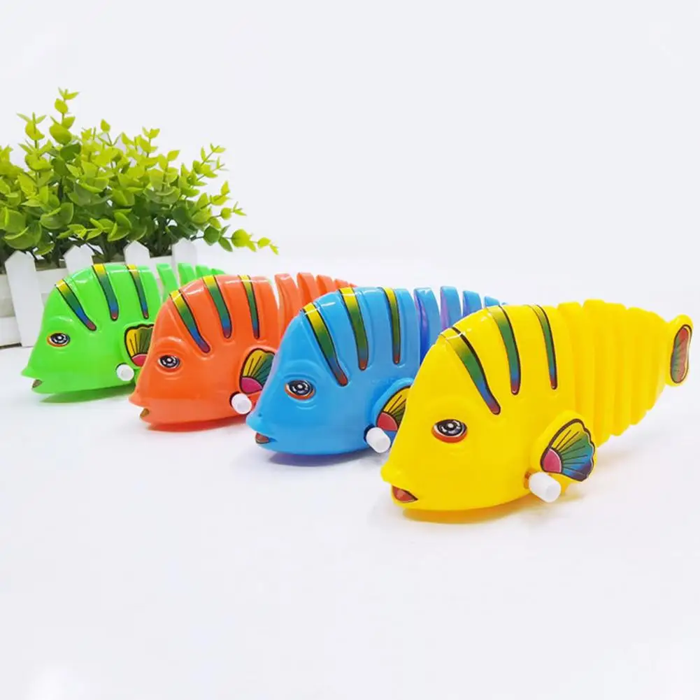 

4pcs Baby Bathing Toys Interactive Swimming Robot Fish Toy Children's Clockwork Toy Cute Fish Toddler Smoothing Object Tools