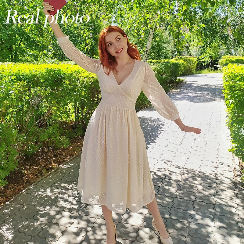 S.FLAVOR шифоновое летнее платье миди с v образным вырезом для женщин в богемном