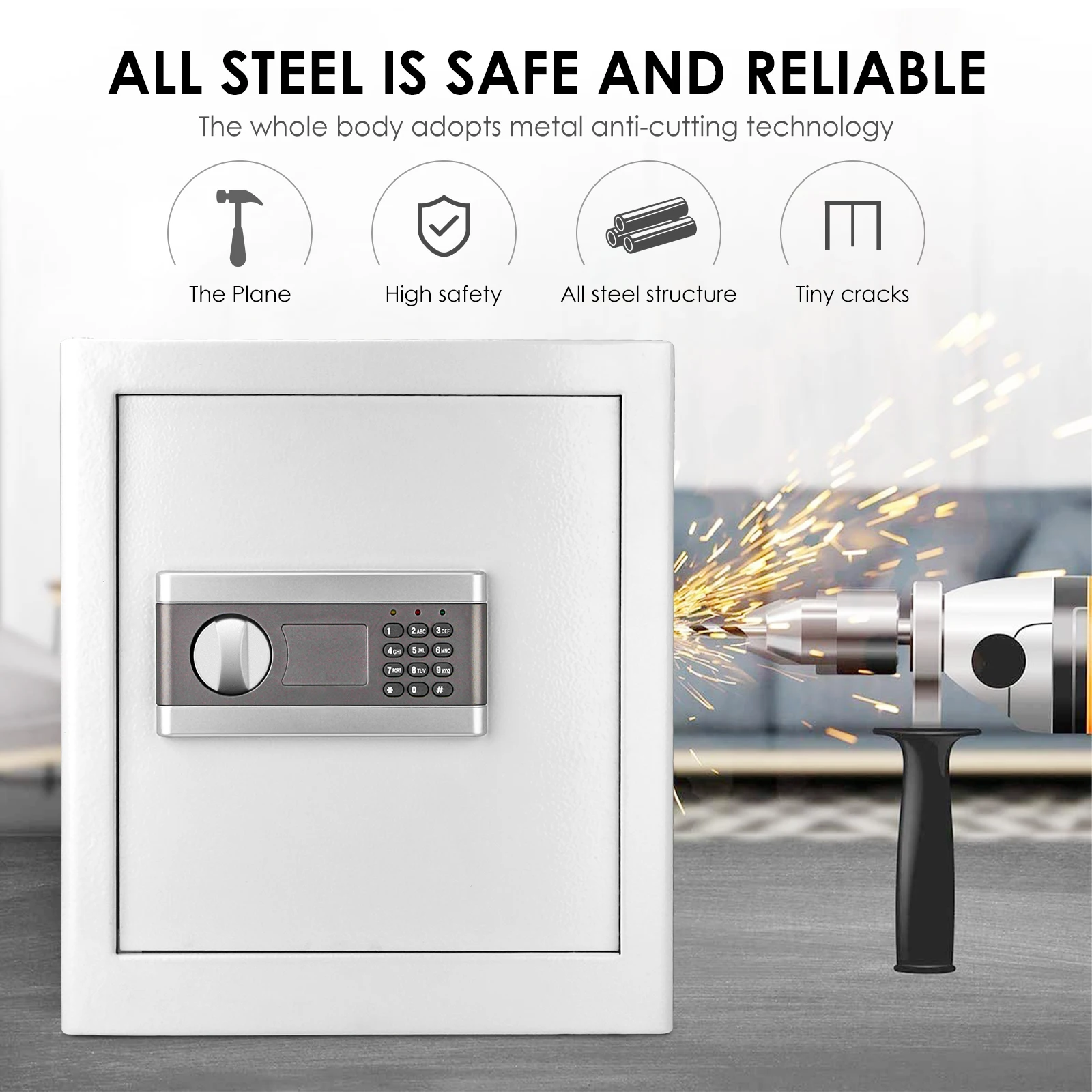 

Профессиональный Домашний цифровой электронный Сейф, домашний офисный настенный Сейф для ювелирных изделий и денег, противокражный Сейф