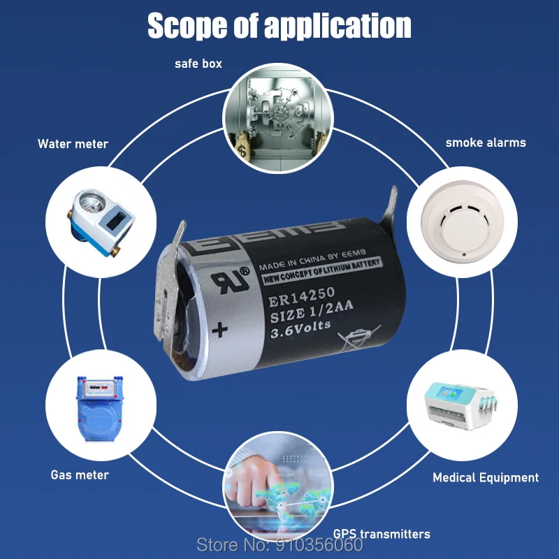 Литиевая батарея EEMB ER14250 1/2AA 3 6 в 1200 мА · ч 12 шт. для ПЛК промышленного оборудования