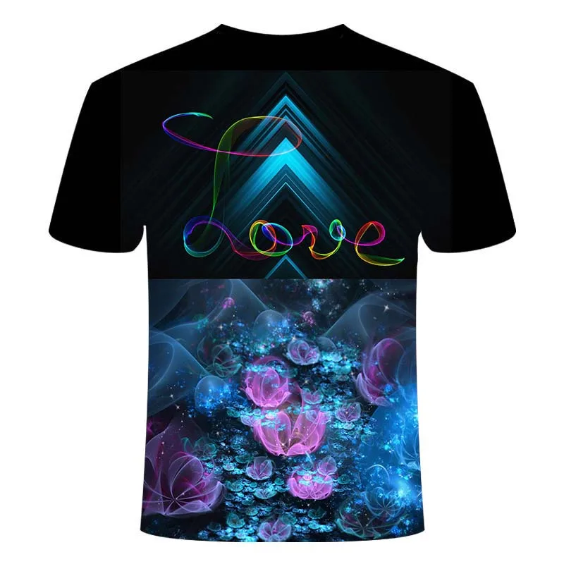 

New 2020 Men's 3D T-shirt flame Alarm clock Printed Cartoon Summer T-shirt Size XXS-6XL