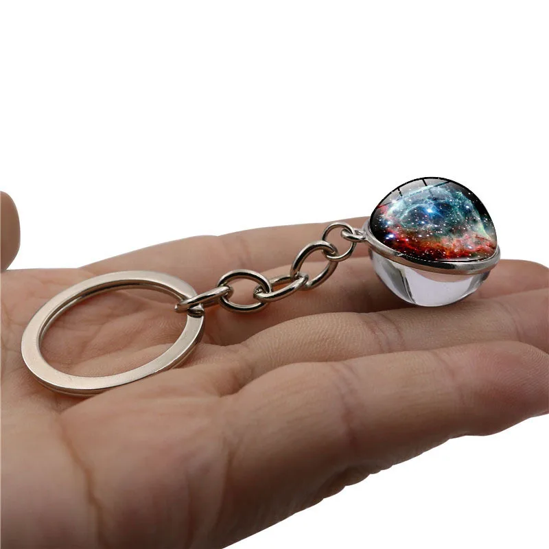Брелок для ключей двухсторонний брелок с изображением Галактики туманности