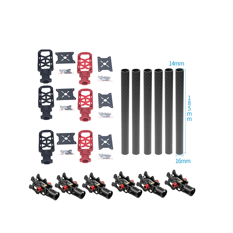 

Для 6-осевого самолета DIY RC гексакоптера 3K трубка из углеродного волокна с зажимом 16 мм держатель пластины крепления двигателя и Z16 складной ...