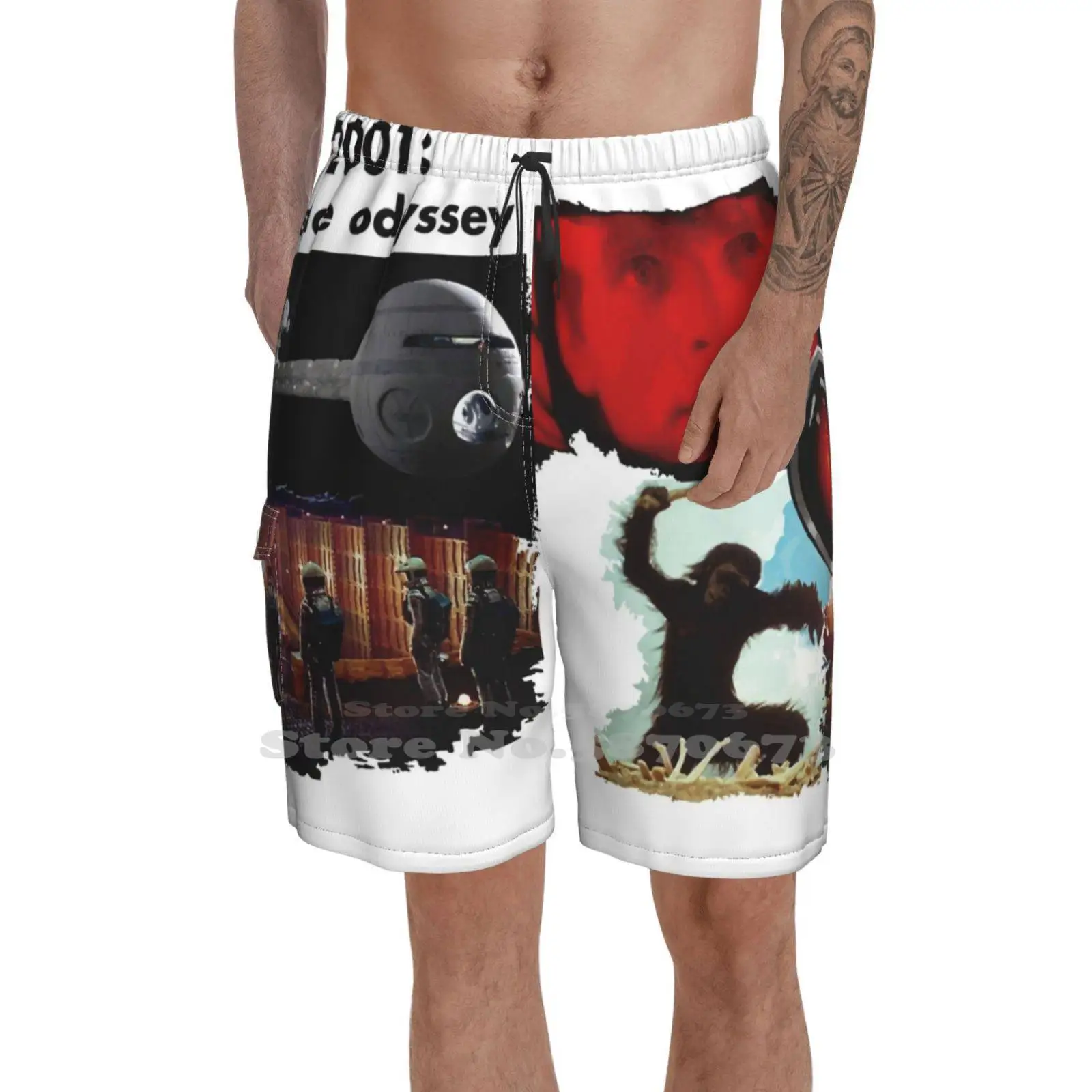 

2001 быстросохнущие пляжные шорты 2001 Space Kubrick Stanley Kubrick, научная фантастика, Космический фильм 2001 2001 Space