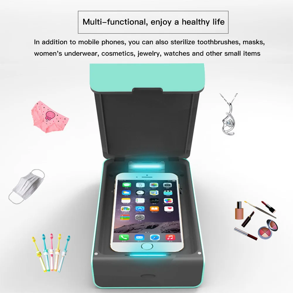 

UV Light Mask Sterilizer Box Anti Bacteria Ultraviolet Ray Disinfection For Underwear Watch Phone Aromatherapy Esterilizador