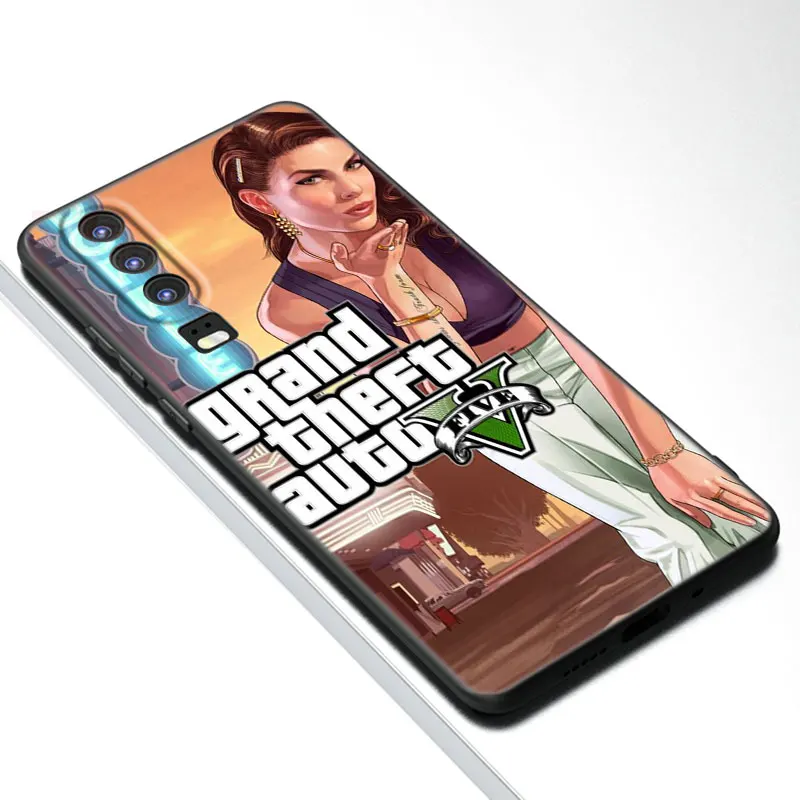 Чехол Grand Theft Auto GTA для Huawei P20 P30 P40 P50 Pro P8 P9 P10 Lite 2017 P Smart Z S 2020 2021 2018 2019 черный чехол |
