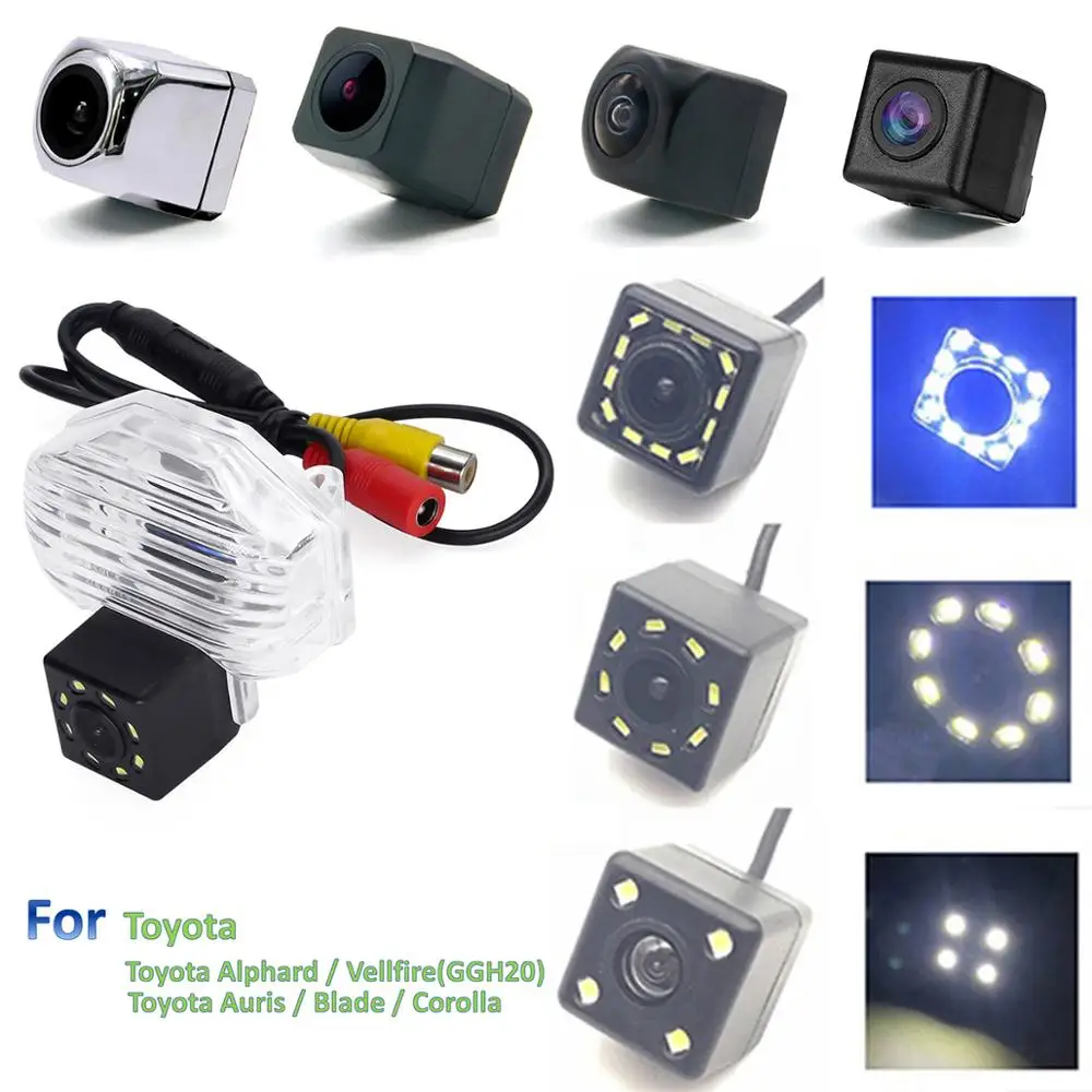 Беспроводной 2 4G CCD и светодиодный регулируемый угол заднего вида камера для Toyota