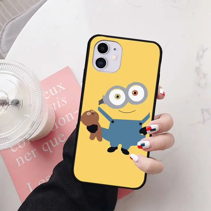 Милый мультяшный чехол с миньонами чехлы для iphone 11 PRO MAX X XS XR 4S 5S 6S 7 8 PLUS SE 2020 |