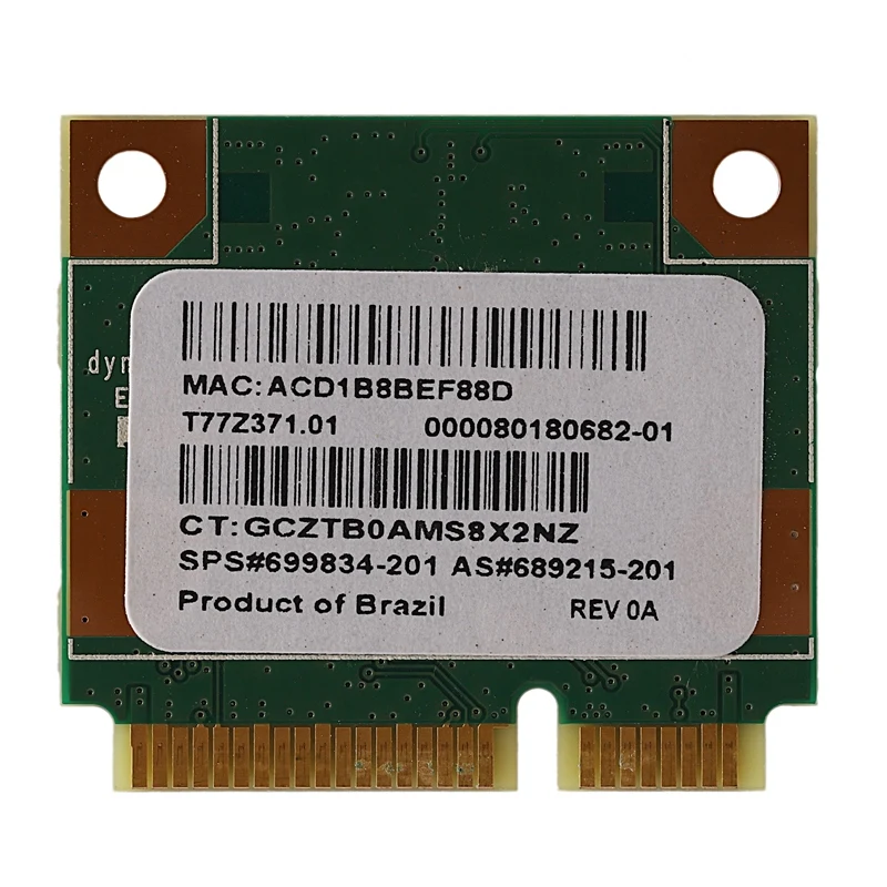 Новый 150 Мбит/с 2 4 ГГц RT3290 802.11B/G/N беспроводной Wlan WIFI + Bluetooth BT 3 0 Половина Mini PCI-E карта
