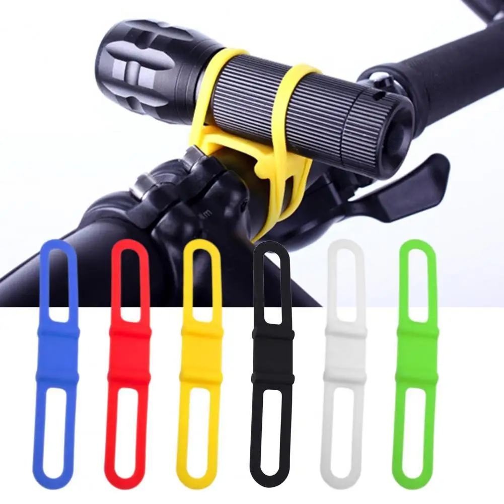 

3Pcs Useful Bicycle Light Belt No Deformation Heavy-duty Bicycle Silicone Band for Cycle Bicycle Light Rubber Band
