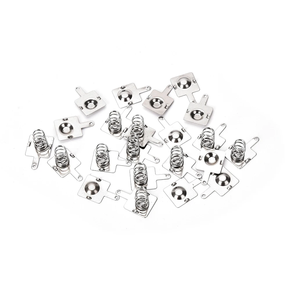 

10 пар/20 пар металлических батарей AAA пружина Контактная Пластина клемма 25 мм x 12 мм Серебряный Аккумулятор детали инструмента