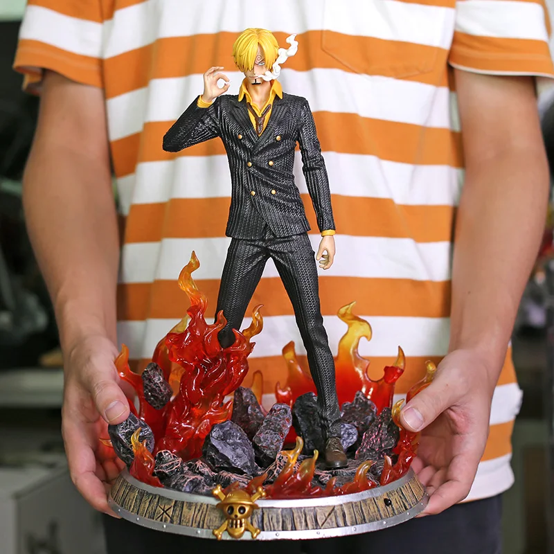 

One Piece Vinsmoke Sanji with Light GK Statue Collectible Figure Model Toy