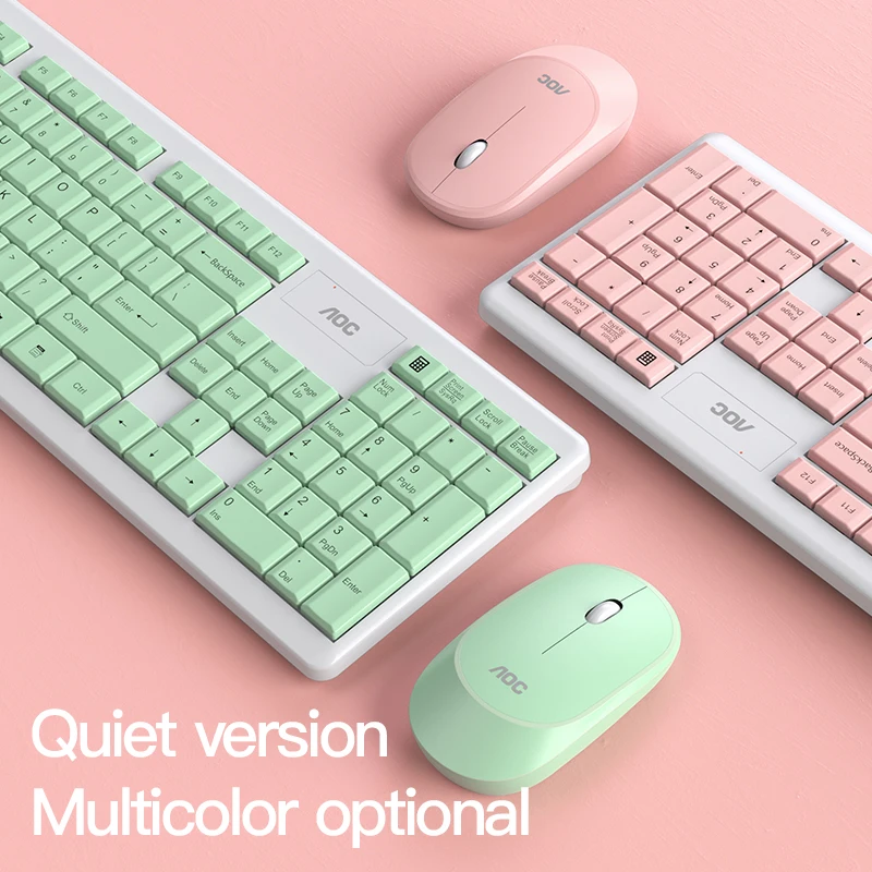 

Wireless Mouse And Keyboard Set USB Pink Keyboards Silent Office Gaming Mute Keyboard Mouse Combo For Notebook Laptop Desktop PC