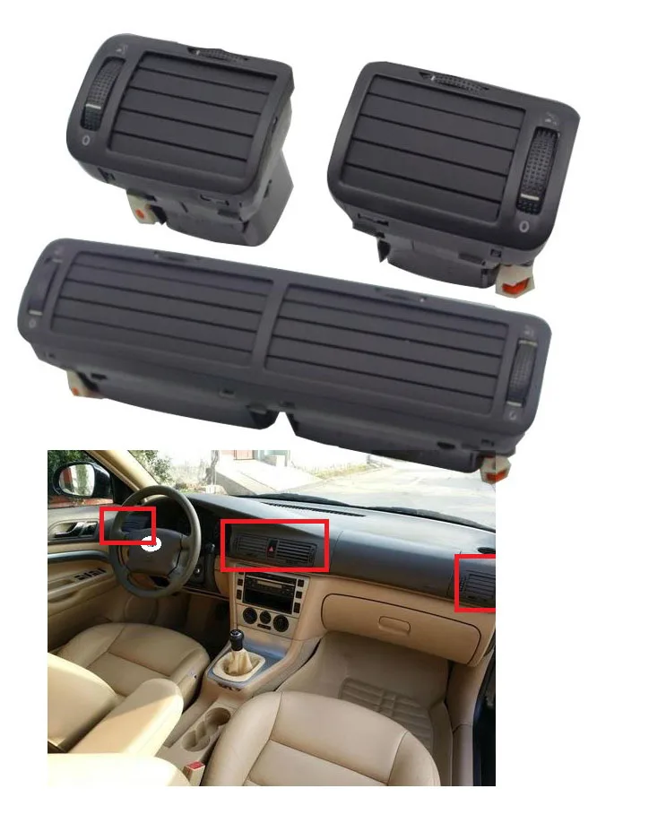 Для VW Passat B5 1997-2005 Передняя панель Центральная решетка вентиляционного отверстия