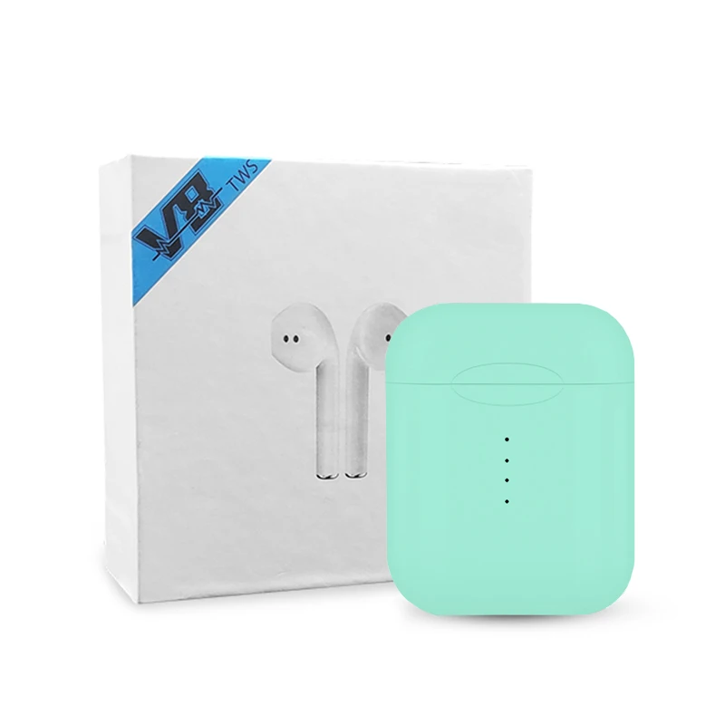 Зеленый V8 TWS Bluetooth 5,0 беспроводные наушники сенсорные мини наушники с микрофоном для iPhone 6S X 7 8 samsung S6 S8 Xiaomi huawei LG - Цвет: Зеленый