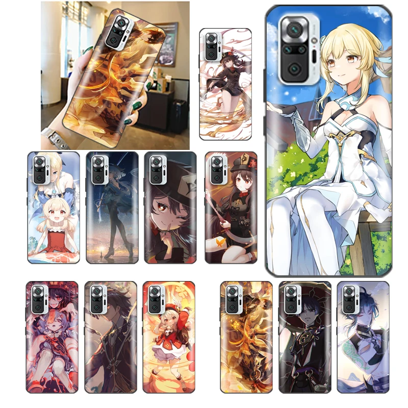 

Cartoon Cute Genshin Impact Phone Case For Redmi Note 10 10X 10T Pro 4G 5G Shockproof Anime Waterproof Cool Telephone Kawaii